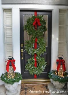 
                    
                        Front Porch Decor... love the lanterns in the flower pots
                    
                