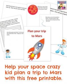 
                    
                        Journey to Mars printable, great starting point for a space unit writing lesson
                    
                