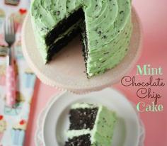 
                    
                        The perfect mint chocolate chip cake: Moist, dark chocolate cake covered in mint chocolate chip buttercream. Simple and delicious!!
                    
                