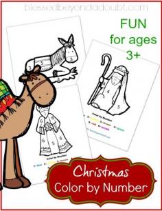 
                    
                        FREE Christmas color by number - Nativity Edition! It has helped me with her number recognition.
                    
                