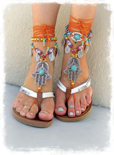 HAMSA hand BAREFOOT sandals by GPyoga