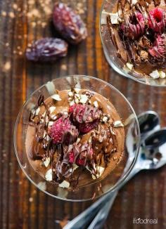 
                        
                            Healthy Chocolate Mousse Recipe -- Easy single serve dessert full of antioxidants, fiber, healthy fats and naturally occurring sugars. Can be prepared in advance. #glutenfree #vegan
                        
                    