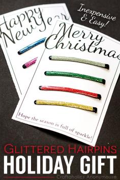 
                    
                        Craftaholics Anonymous® | DIY Glitter Hairpins: Easy Handmade Gift
                    
                