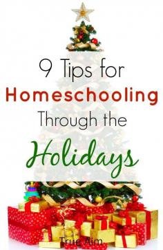 
                    
                        9 tips for help with homeschooling during the holidays.
                    
                