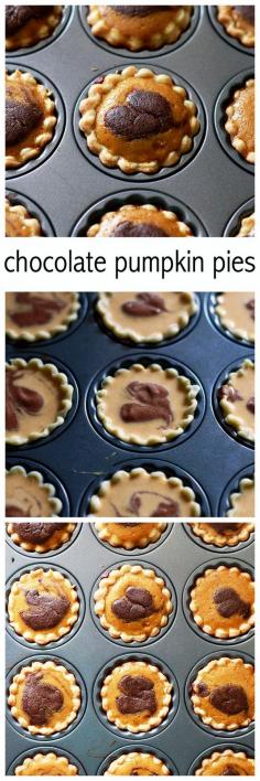 
                    
                        Mini Chocolate Pumpkin Pies! Adding chocolate to your pumpkin pie makes it so much tastier. YummyMummyKitchen... recipe
                    
                