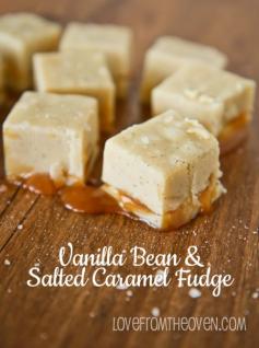 
                    
                        Vanilla Bean And Salted Caramel Fudge Recipe.  This stuff is addictive, so delicious!  And super easy.
                    
                