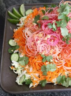 The yummiest spiraled salad - Tangled Thai Salad