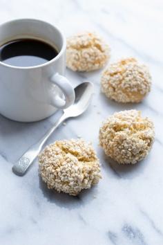 Sesame Tahini Cookies | @Taste Love & Nourish | #cookies #nobutter #sesame