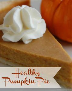 
                    
                        Healthy Pumpkin Pie - no crazy ingredients, no refined sugar... the perfect guilt free pumpkin pie!
                    
                