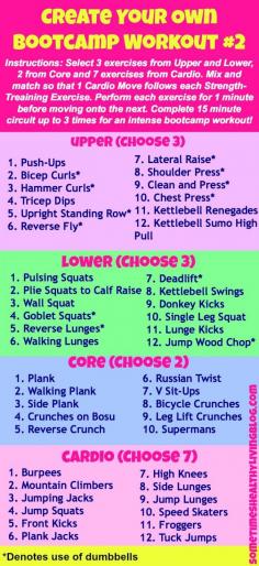 Create Your OWN 15 Minute Full Body Bootcamp Workout