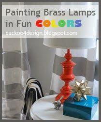 paint thrift store brass lamps- so easy!