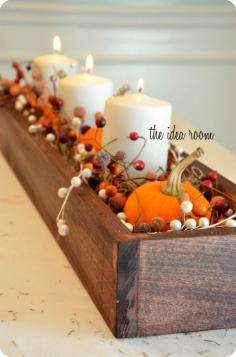 Inspirational Holiday Table Setting Centerpiece Ideas... I want a box like this to use for every holiday!