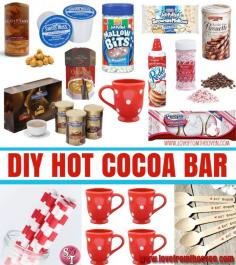 
                    
                        How To Set Up A Hot Chocolate Station by @Christi Spadoni | Love From The Oven - fun ideas and lots of inspiration in this post! LOVE! #hotcocoabar #hotchocolate #holidayfun
                    
                