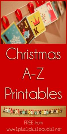 Christmas Alphabet Printable Set & eBook {free} from @{1plus1plus1} Carisa