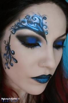 
                        
                            Make-up Artist Me!: Blue Secret- blue masquerade makeup tutorial-- costume halloween
                        
                    