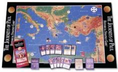 Journey's of Paul Bible Game - Each player in the game plays a missionary who, like Paul, travels through the Roman Empire and attempts to start churches in several key cities.
