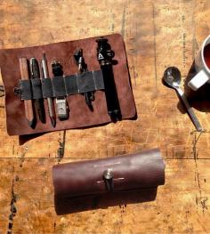 Leather Tool Roll | Whatever tools you need to carry — wrenches, pencils or screwd... | Tool Boxes