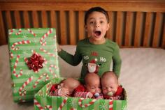 
                    
                        Christmas Card Picture for triplets plus one (can be adapted for various multiples and siblings)
                    
                