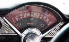 
                    
                        Dashboard of an old hot rod speedometer
                    
                