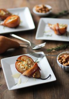 
                    
                        Bacon Wrapped Roasted Pears with Goat Cheese and Honey @Julia Mueller #appetizer #thanksgiving
                    
                
