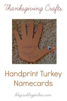 
                    
                        Thanksgiving Crafts: Handprint Turkey Placecards | crafts for kids
                    
                