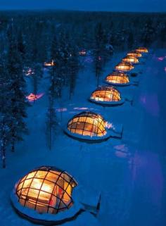 
                        
                            There are glass igloos for rent in Finland where you can sleep under the Northern Lights!
                        
                    