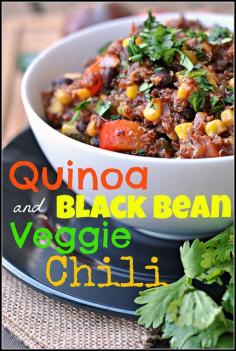 Quinoa and Black Bean Veggie Chili {vegan, gluten-free}