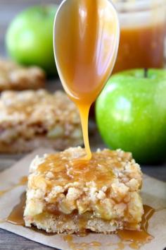 
                    
                        Salted Caramel Apple Crumb Bars from www.twopeasandthe... The perfect dessert for fall! #recipe #apples
                    
                