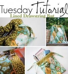 
                    
                        The Creative Place: Tuesday Tutorial: Drawstring Bag
                    
                