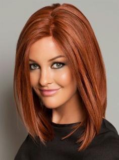 I want this hair color!!!! Straight Long Bob Hairstyle with Beaytiful Color - Medium Length Haircuts 2015