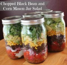 
                    
                        Mason Jar Salad Recipe Chopped Black Bean and Corn #lunch #BTS
                    
                