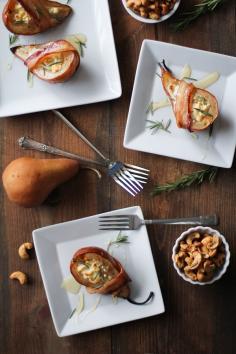 
                    
                        Bacon Wrapped Roasted Pears with Goat Cheese and Honey @Julia Mueller #appetizer #thanksgiving
                    
                