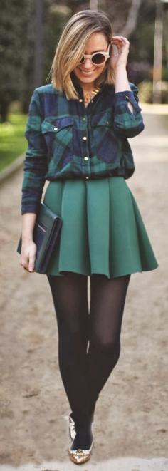 
                    
                        i love the plaid flannel with very feminine skirts.
                    
                