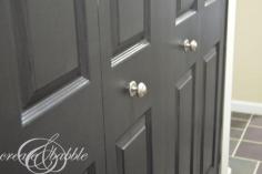 Black Pearl Metallic Paint on Interior Doors | Create and Babble