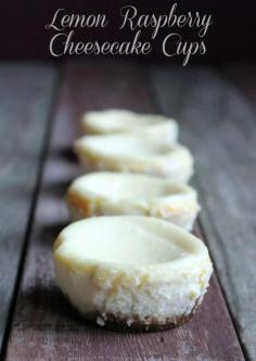 
                    
                        Lemon Raspberry Cheesecake Cups 197 calories and 5 weight watchers points plus
                    
                