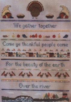 Words Of Thanksgiving is the title of this cross stitch pattern from Fireside Originals.