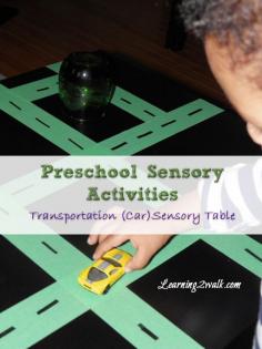 
                    
                        preschool sensory activities: transportation sensory table
                    
                