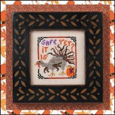 Turkey Lurking is the title of this cross stitch pattern from Just Nan. Please note this item will not ship until November 5-6th, 2014.