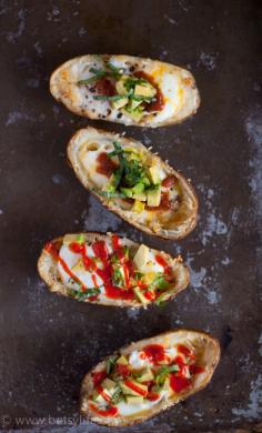 Brunch anyone? Breakfast Potato Skins are Easy, Fun and totally customizable | Betsylife.com