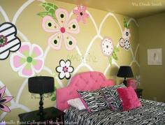 Girls Room Mural with Metallic Paint | Modern Masters Cafe Blog | Artist: Dinah Smith