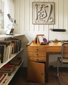 
                    
                        wooden desk + Marcel Breuer chair (Walter Gropius)
                    
                
