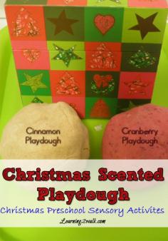 
                    
                        Preschool Sensory Activities for Christmas- Playdough
                    
                