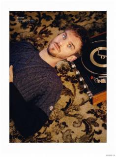 Dan Stevens Stars in Esquire UK December 2014 Knitwear Photo Shoot, sweater by Moncler