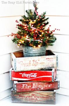 
                        
                            A Farmhouse Christmas - The Cottage Market - Love this, I really like this tree in the bucket!
                        
                    
