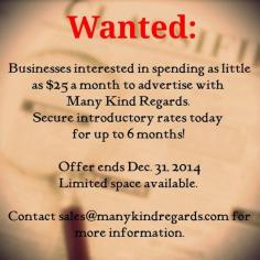 Don't miss this opportunity to advertise with a military family owned business!! #MilBizRox