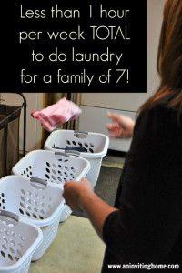 Laundry System For a Family of Seven (Less Than One Hour a Week)