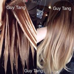 
                    
                        This is an example of what I call a #graduated #balayage #ombre ! The more I reapply the lightner, the hair becomes stonewashed and lived in , blonder, brighter and natural! I find that the hair gets blonder after each visit making a natural and graduated transition #guytang #balayage #hairpainting
                    
                