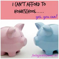
                    
                        Wondering if you can afford to homeschool? Check out this post for tips that will make you say "Yes, I Can"!
                    
                