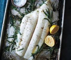 
                    
                        Tarragon-Roasted Halibut with Hazelnut Brown Butter
                    
                