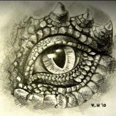 
                        
                            Graphite pencil drawing- dragon's eye  Artist: Victoria Highet
                        
                    